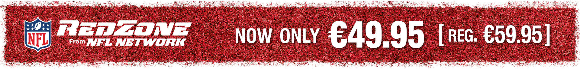 NFL RedZone special offer banner only €49.95, regularly €59.95