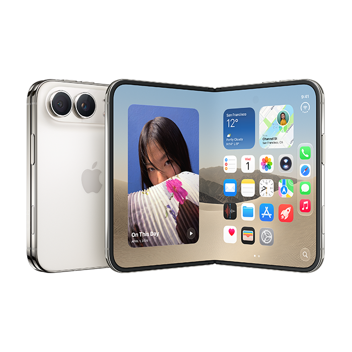 iPhone Dou back and unfolded main screen