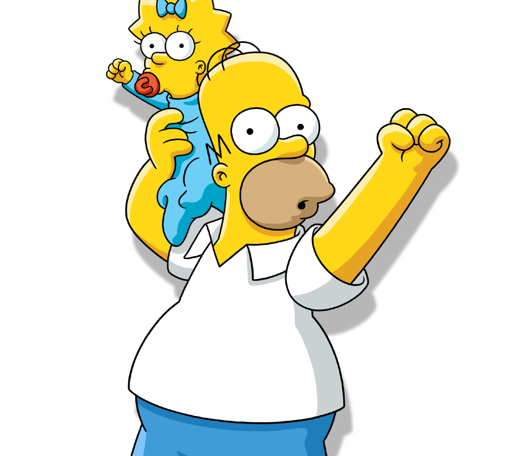 Hommer and Maggie Simpson